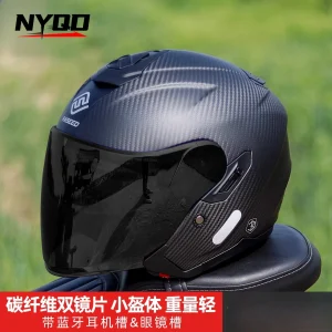 FASEED 736 Farside Carbon Fiber Half Helmet Men's Women's Scooter Motorcycle Helmet Riding Three-Quarter Double Mirror - AliExpress Motorcycle Equipments