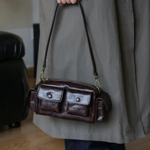 Organizers designers handmade first layer cowhide women's shoulder bag casual travel genuine leather ladies crossbody bag - AliExpress Women's Handbags