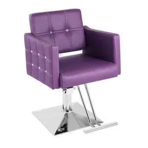 Purple Beauty Styling Barber Chair with Diamonds Women's Barber Chair Hairdressing Chair Beauty Equipment - AliExpress Hair Care & Styling