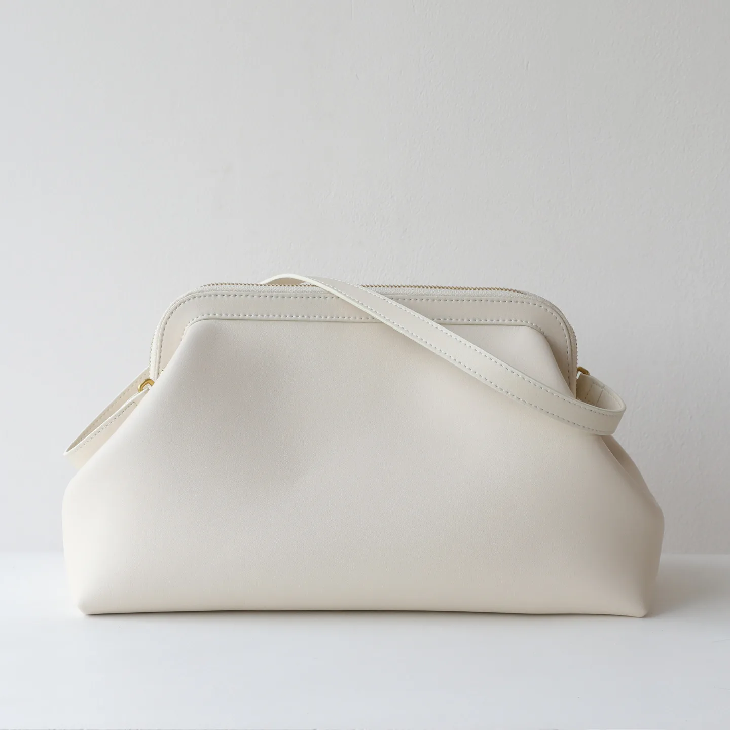 Women Genuine Split Cowhide Frame Clutch Bag Fixed Strap Vintage Underarm Shoulder Bag For Daily Office Casual Dating - AliExpress Women's Handbags