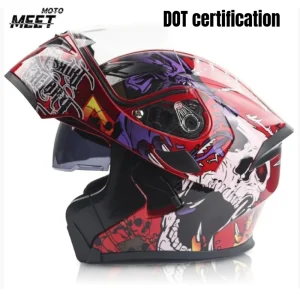 Personalised Dual Lens Flip Up Helmets Motocross Racing Modular Cascos Para Moto Men Women Fashion Full Face Motorcycle Helmet - AliExpress Motorcycle Equipments