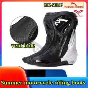 [New style] MK-SHW109 summer punched breathable motorcycle locomotive track riding boots motorcycle boots women men 35-46 size - AliExpress Motorcycle Equipments