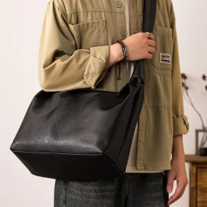 Weekend Daily Travel Luxury Genuine Leather Men's Women's Shoulder Bag Casual Luxury Soft Real Cow Leather Black Crossbody Bag - AliExpress Men's Bags