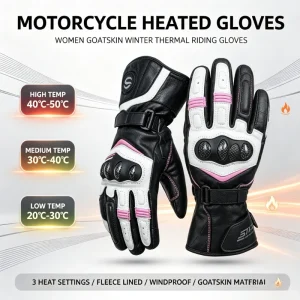 Women Goatskin Electric Heated Motorbike Gloves Winter Thermal Fleece Lined Windproof Coldproof Motorcycle Riding Gloves - AliExpress Motorcycle Equipments