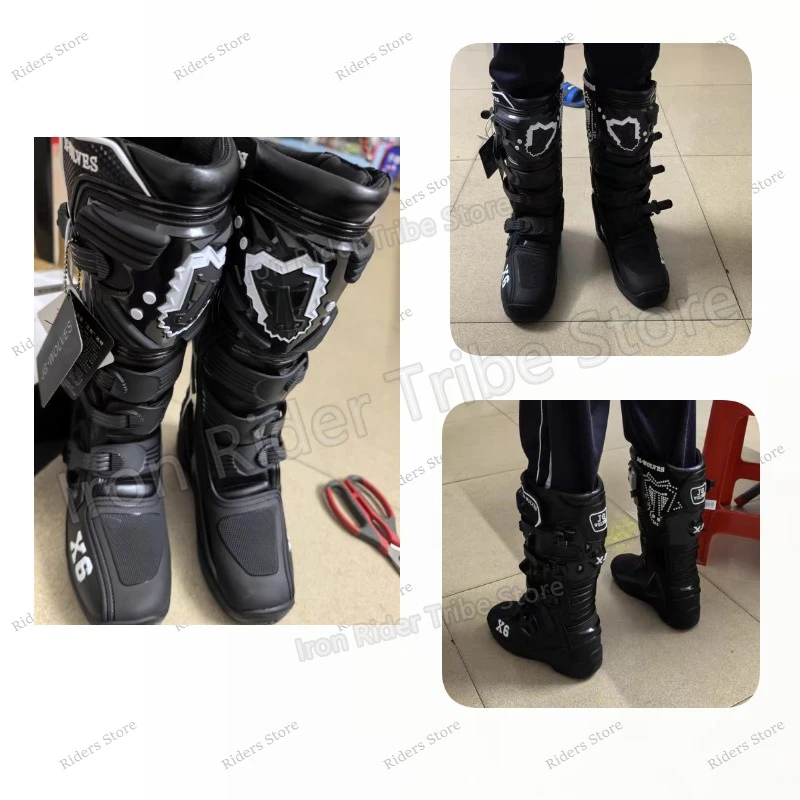 Protective Motorcycle Boots for Men Women Mid-Calf Ankle Support Anti-Slip Racing Riding Boots Motorbike Moto Off-Road Equipment - AliExpress Motorcycle Equipments