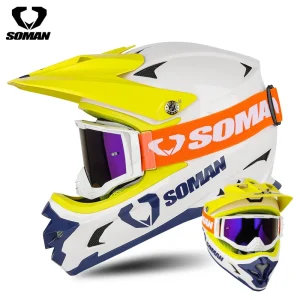 SOMAN M9 Off-Road Downhill Full Face Helmet with Goggles CE Approved Kids Women Motocross Dirt Bike ATV Casco Moto Men cascos - AliExpress Motorcycle Equipments