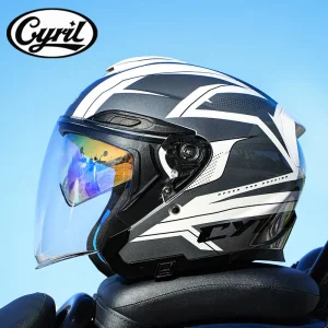 R18 Open Face Motorcycle Helmet Dual Visor 3 4 Scooter Riding Helmet for Men Women Urban Motorbike Helmet - AliExpress Motorcycle Equipments