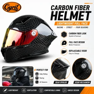 Carbon Fiber Full Face Motorcycle Helmet Lightweight Racing Riding Helmet Four Seasons Helmet for Men Women - AliExpress Motorcycle Equipments