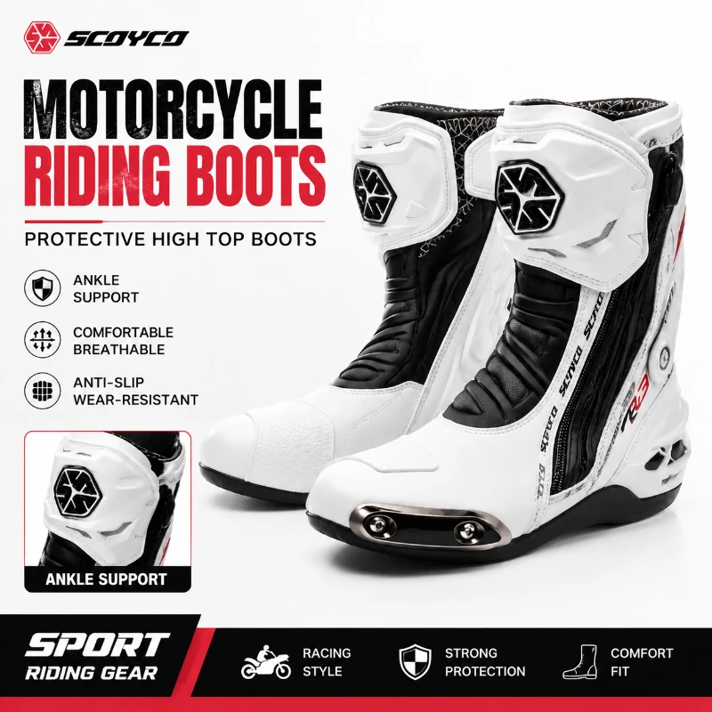 Saiyu Motorcycle Riding Boots Protective High Ankle Support Sport Racing Shoes For Men Women Riding Gear - AliExpress Motorcycle Equipments