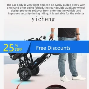 AB  electric tricycle household small mini elderly walking folding lightweight men's and women's elderly leisure battery car - AliExpress Motorcycle & ATV