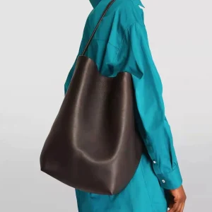 New Large Capacity Genuine Leather Row Bucket Tote Underarm Women's Casual Handbag Single Shoulder Cross-Border Cowhide Bag - AliExpress Women's Handbags