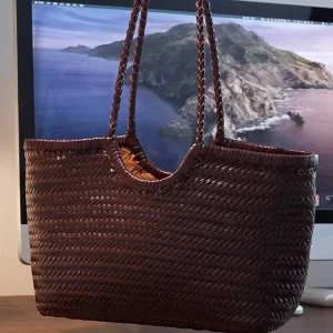 Fashion Simple Hand Woven Genuine Leather Women BagHandbag Casual Simple Real Leather Lady Underarm Shoulder Bag High Quality - AliExpress Women's Handbags