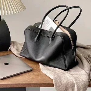 Genuine Leather Handbag for Women Togo Cowhide Niche Design Pillow Bag Shoulder  Bowling Bag Gunderarm Armpit Bags Boston - AliExpress Women's Handbags