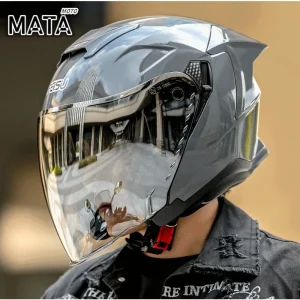 New Arrival 3/4 Open Face Motorcycle Helmets with Double Visors Vintage Motorbike Helmet for Men and Women Dot Approved Capacete - AliExpress Motorcycle Equipments