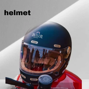 Motorcycle helmet, retro fiberglass full face helmet, men's and women's motorcycle racing, all season universal Harley Cruiser - AliExpress Motorcycle Equipments