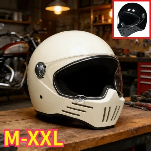 Vintage Full Face Motorcycle Helmet Retro Classic Helmet for Cruiser Scooter Street Bike Men Women - AliExpress Motorcycle Equipments