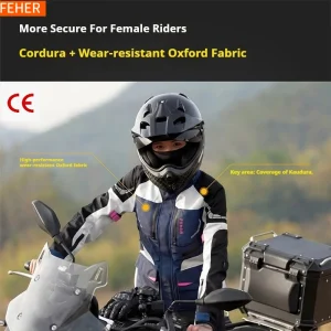 FEHER Women's All-Season Motorcycle Touring Jacket 3-Layer Waterproof Windproof with Detachable Protective Slim Fit Riding Armor - AliExpress Motorcycle Equipments