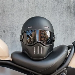 Low Profile Full Face Motorcycle Helmet Safety Retro Certified Motorcycle Helmet DOT Motorbike Crash Men Women Double Sun Visor - AliExpress Motorcycle Equipments
