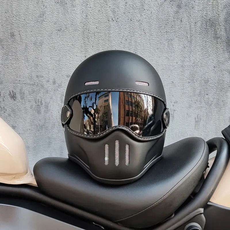 Low Profile Full Face Motorcycle Helmet Safety Retro Certified Motorcycle Helmet DOT Motorbike Crash Men Women Double Sun Visor - AliExpress Motorcycle Equipments
