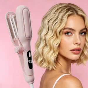 3 Barrel Curling Iron Deep Waver Anti-Scald Waves Hair Curler 28mm 32mm Adjustable Size Hair Crimper for Women - AliExpress Hair Care & Styling