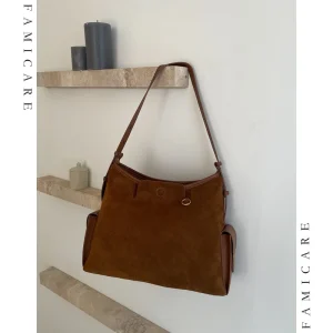 Stylish Retro Suede Leather Messenger Bags For Women Genuine Leather Lady Cozy Spacious Tote Daily Commute Shoulder Bag 2025 New - AliExpress Women's Handbags