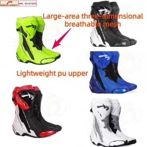 MK-SH099 Waterproof Motorcycle Riding Shoes Motocross Racing Boots Unisex Anti-Slip Breathable Street Track Off-Road Men Women - AliExpress Motorcycle Equipments