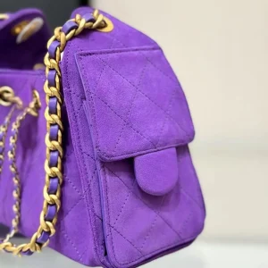 Purple Suede Quilted Chain Bag Women Flap Crossbody Handbag - AliExpress Women's Handbags
