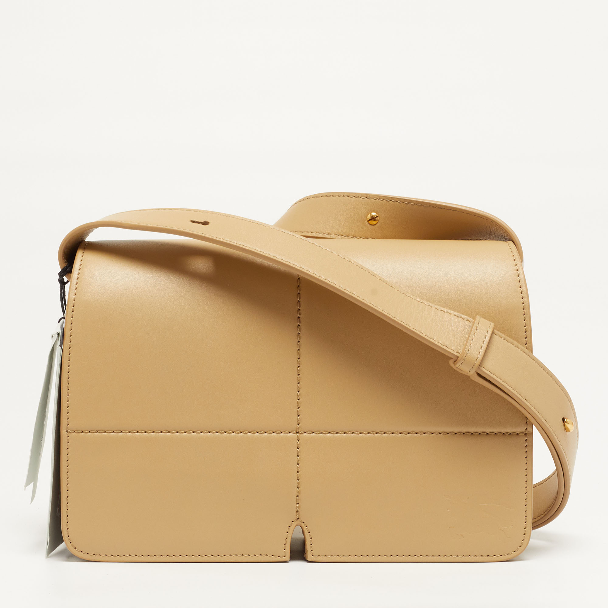 Burberry Snip Sand Beige Leather Shoulder Bag, Shoulder Bags - Luxury Closet