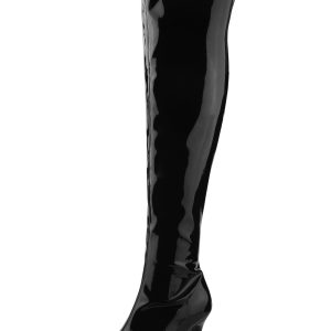 Pointed Toe Stiletto Heel Over The Knee High Boots Black/7 - Allegra K catalog