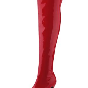 Pointed Toe Stiletto Heel Over The Knee High Boots Red/6.5 - Allegra K catalog